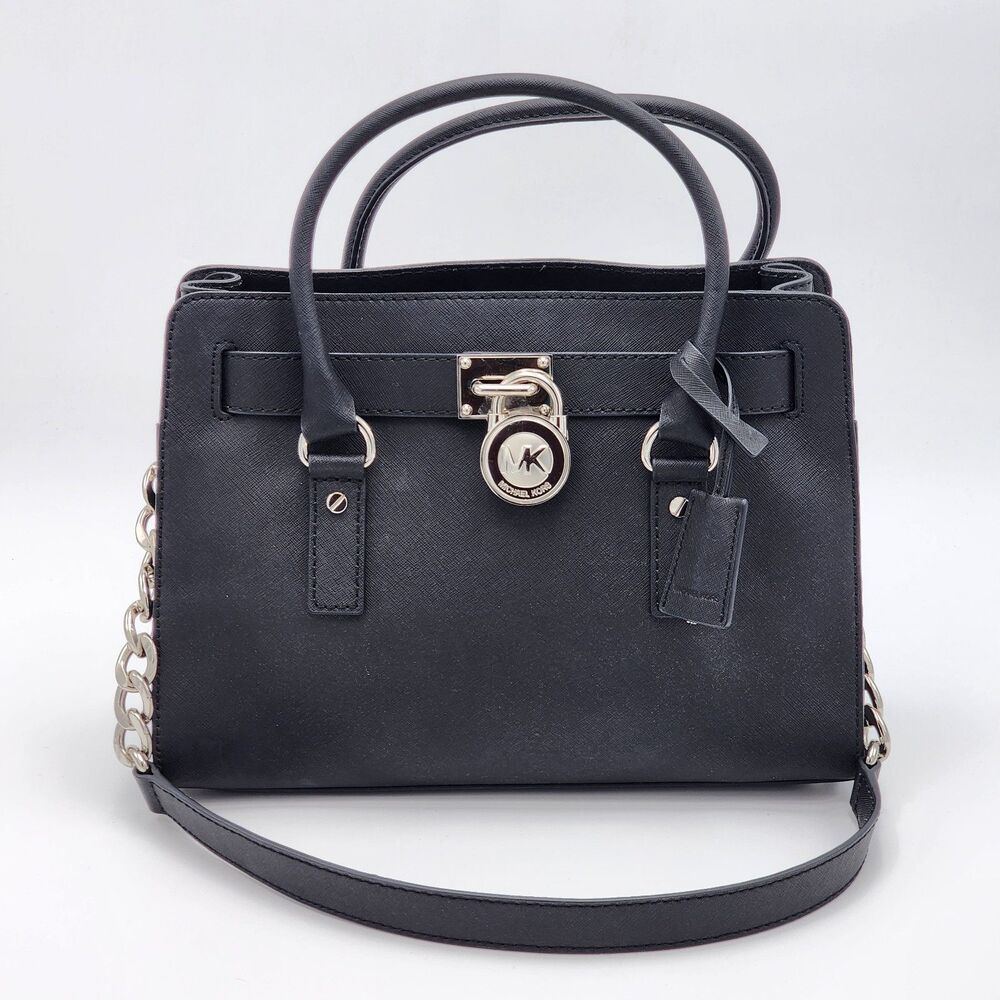 Michael Kors Hamilton Medium Leather Satchel Tote Bag